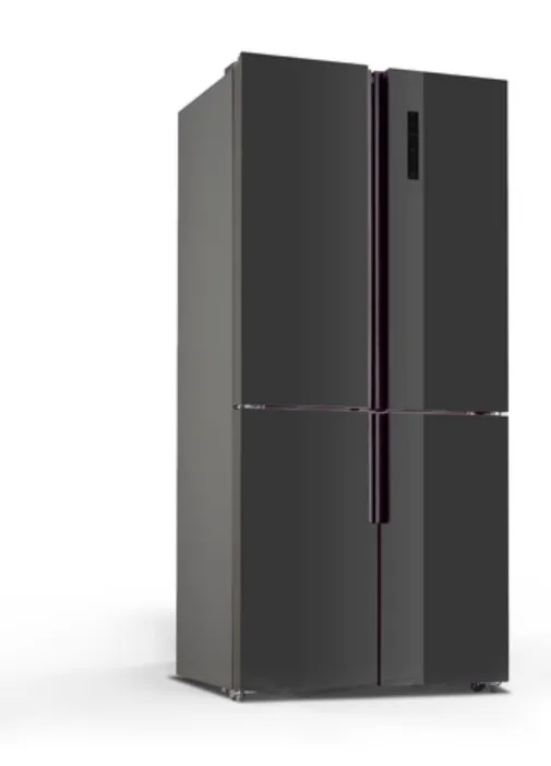 Black Glass Door Side by Side Refrigerator