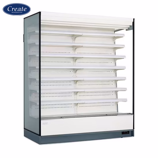 Factory Price Front Open Cooler Fruit &amp; Vegetable Chiller Showcase