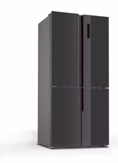 Black Glass Door Side by Side Refrigerator