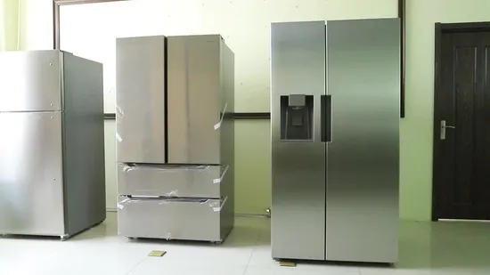 Black Glass Door Side by Side Refrigerator