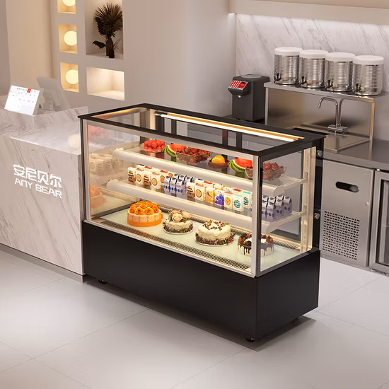 Table Top Bread Cake Fruit &amp; Vegetable Refrigerator Display Showcase (Countertop-Cooler-Fridge)