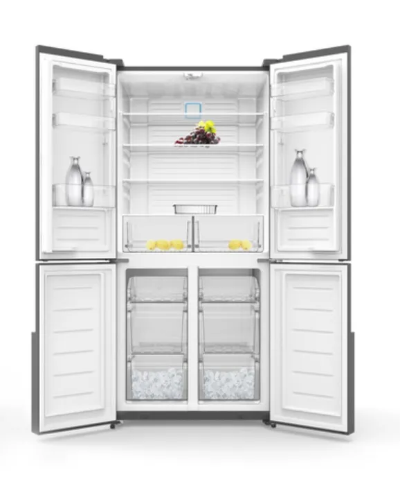 Black Glass Door Side by Side Refrigerator