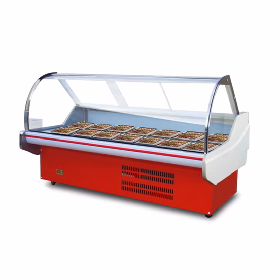 Commercial Butchery Display for Deli Fresh Meat Display Equipment Refrigerated Deli Showcase