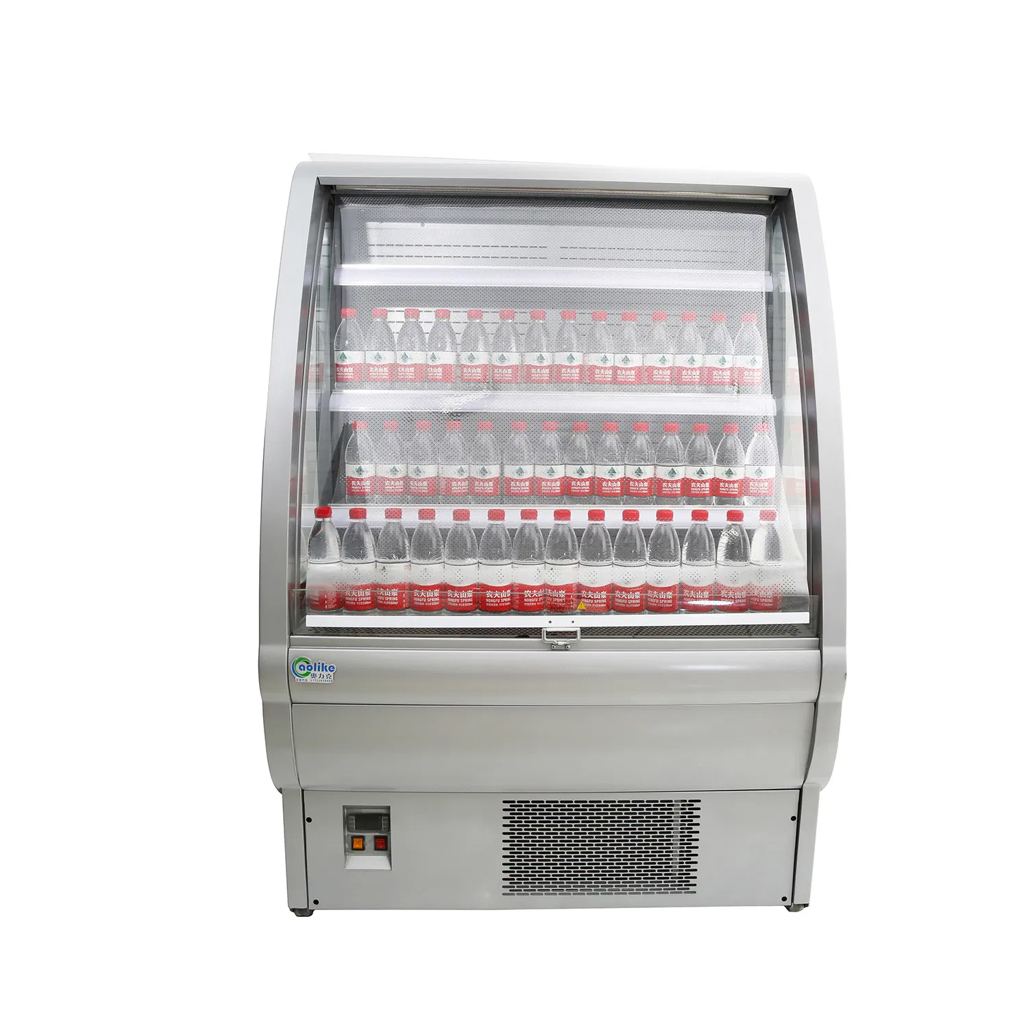 Supermarket Open Chiller Upright Display Night Curtain Cooler Open Air Merchandiser with Night Curtain